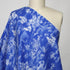 EXCLUSIVE 90% Linen 10% Silk –Toile de Jouy ~ 'Safari' Bright Blue REVERSE
